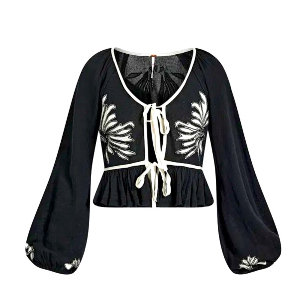 Free People "Lookout" Top in Black